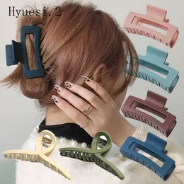 Клипы для волос Barrettes Fashion Square Matte Hair Claw Clips большие нельзящие акриловые банановые зажимы для женщин для укладки волос для женщин 230517