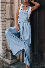 Jeans TEELYNN 2XL Denim Overalls for Women Vintage Boho Wide Leg Jumpsuit Casual Baggy Jeans Loose Oversize Cotton Summer Jumpsuits