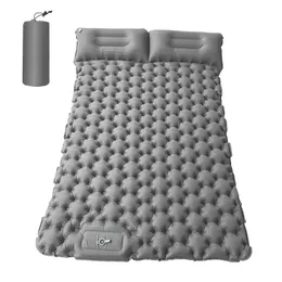 Utomhusdynor utomhus camping dubbel uppblåsbar madrass utomhus sovande pad säng ultralätt fällbara resor luftmatta kudde fuktproof 230516