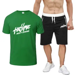 Męskie dresy hajime miyagi Andy Panda Summer Tracksuit Men Men Casual Sports Zestaw Solidny kolor krótkie szorty mody 230516