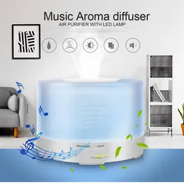 Umidificadores difusor de aroma 500ml bluetooth música aroma difusor led mudança de cor 12w umidificador doméstico umidificador ultrassônico