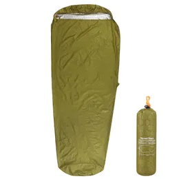 Sovväskor Emergency Sleeping Bag Lätt Vattentät termisk akut filt Överlevnadsutrustning för utomhuscamping Vandring av ryggsäck 230516