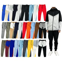 NK Mens Tech Fleece Joggers Pants Black White Designer Sportswear