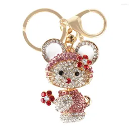 Keychains Five Clubs mode härlig söt Rhinestone Crystal Purse Bag bil Key Chain Nice Gift Girl Jewelry