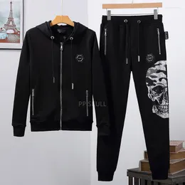 Men's Tracksuits Italy Brand Men's Suit 2-piece Sportswear Shirt Pants Boxer Hip-hop Street Wear Drilling Heavy Process