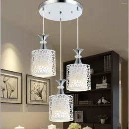 Lampade a sospensione Lampadario moderno della sala da pranzo della lampada della plafoniera del petalo del fiore del LED
