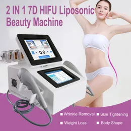2 IN 1 HIFU Skin Facial Rejuvenation Wrinkle Removal Liposonix Fat Dissolve Body Slimming Machine
