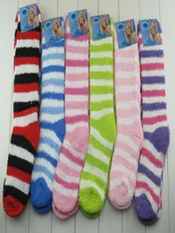 Solid Winter Warm Long Knee Hi Striped Assorted Thick Soft Cozy Fuzzy Socks 12pairslot 5612431