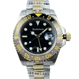 2023 Мужские наручные часы Дизайнер Серый черный двухцветный Cerachrom Керамическая рамка Светящиеся золотые мужские часы Сапфировое стекло 40MM