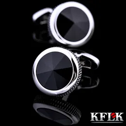 Jewelry KFLK Французская рубашка модные запонки для мужских манжеты Бренд Кнопки черные высококачественные гости 2017 Новые прибытия