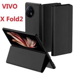 Wake UP Bracket For VIVO X Fold 2 Fold2 Case Magnetic Protection Wallet Leather Flip Cover