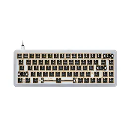 GK68X Keyboard Kit Hot Swappable NKRO RGB Wired bluetooth Dual Mode PCB Mounting Plate Case Customized Kit