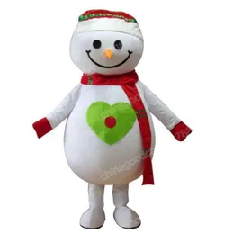 Performance Snowman Mascot Costume Halloween Christmas Fancy Sukienka kreskówka strój postaci garnitur Karnawałowy zestaw dla mężczyzn kobiety