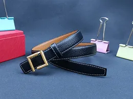 Moda Classic Leather Designer Belt Feminino e masculino Letras de Casual Smooth com Box 8 Cor
