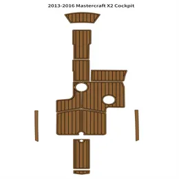 2013-2016 Mastercraft x2 kokpit pad łodzi Eva Faux Teak Mat Mata podłogowa