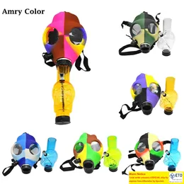 New Silicone Smoke Gas Mask Tubos Bongos Shisha Hookah água FDA Silicone Scull Acrílico Bonic Silicone Plates fumantes fumantes