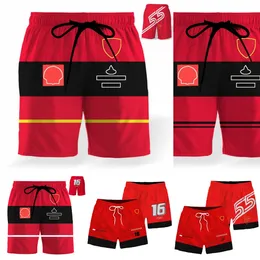 2023 Pantaloncini da Formula 1 per uomo Estate F1 Team Pantaloncini da corsa rossi Pantaloncini da bagno da uomo Pantaloncini da bagno da uomo Pantaloncini sportivi corti traspiranti