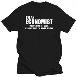 Herr t-skjortor rolig ekonom t-shirt mba student ekonomi tröja