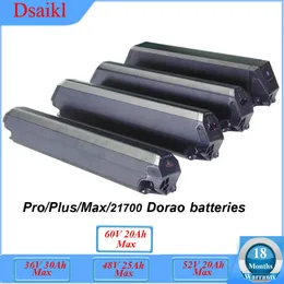 إعادة صياغة Dorado Pro Plus Max 36V 48V Ebike Battery Pack 10ah 12ah 15ah 18ah 20ah 25ah بطاريات إطار الدراجة الكهربائية