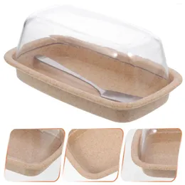 Dinnerware Sets Butter Crisper Storage Container Plate Plastic Clear Dish Tray Arc Bread Dessert Holder Preservation Box