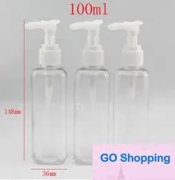 100ml x 50 패션 투명 사각 크림 로션 펌프 플라스틱 애완 동물 병 용기, 빈 스프레이 크림 펌프 병, 로션 병