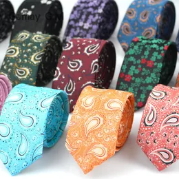 NECK TIES GAYA Baru Dasi Untuk Pria Paisley poliester Jacquard Tenun Formal Pernikahan Pesta Slim Leher Gravata Sempit 230517