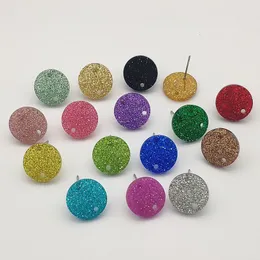 펜던트 목걸이 Barang Baru 14 16mm 100 buah lot akrilik bentuk koin glitter warna anting kancing untuk aksesoris bagian perhiasan diy membuat 230517