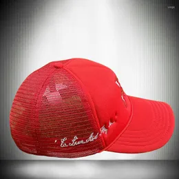 Ball Caps Wysokiej jakości swobodne czapki literowe dla mężczyzn MESH Trucker Hat Baseball Cap and Women Gorra Padel Hombre Chapeau Femme Hip Hop