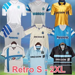 Maillot Retro Marseilles soccer jerseys 1990 1991 1992 1993 1998 1999 2000 2005 2006 2011 2012 PIRES vintage CANTONA WADDLE PELE PAPIN BOLI 90 91 92 93 94 Football Shirt