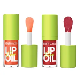 Skönhetsglasad stor penselhuvud Läppolja Ultra-hydrerande Glossy Finish Lip Gloss Shiny och Vegan Tinted Lips Makeup