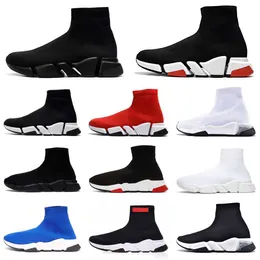 Tränare hastigheter 2.0 V2 Platform Casual Shoes Men Women Designer Black White Vintage Tripler Paris Socks Boots Runners Light Graffiti Luxury Brand Booties