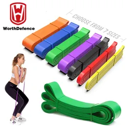 Bandas de resistência Worthdefence Training Resistance Bands Gym Home Fitness Rubber Expander para Yoga Pull Up Assist Assist Gum Exercício Equipamento 230516