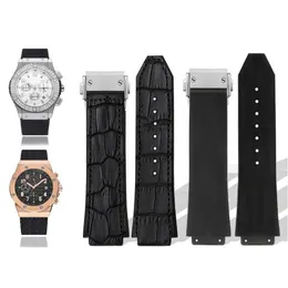 Leather Watchband For HUBLOT BIG BANG 19*25mm Silicone Watch Strap Men Durable Belt Wristband Replacement Bracelet Band