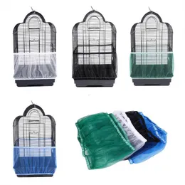 Covers Birdcage Cover Nylon Mesh Bird Parrot Cover Dust Blocking Breathable Fabric Mesh Protective Hood Easy Cleaning Cage Accessories