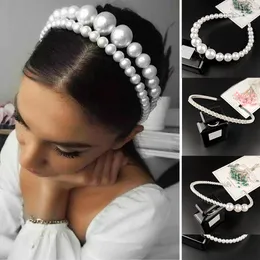 Włosy gumowe luksusowe duże perłowe fryzury dla kobiet włosy eleganckie opaskę na głowę Acsorios majer moda ramka turban dziewczęta włosy na głowę FG073 230517