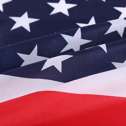 Bandiera americana 3x5 FT 210D per esterno durevole Heavy Duty Stella ricamata di lusso con occhielli in ottone dai colori vivaci Bandiera degli Stati Uniti premium