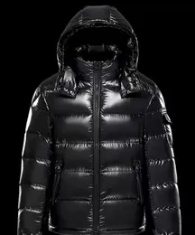 Designerska kurtka męska błyszcząca zimowa wiatroodporna ciepła kurtka z kapturem kurtki para bluzy Hip Hop Trench płaszcz czarny puffer azjatycki rozmiar
