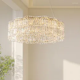 Chandeliers LED Crystal Luxury Light Freeltle Gold Holding Lâmpadas Luzes de decoração para o quarto