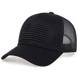 Bollmössor mode hip hop baseball cap män kvinnor taktisk militär pappa hatt amerikansk flagga vilda hattar sommar andas mesh caps sport hattar aa220517