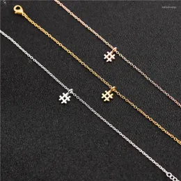 Charm Bracelets Tiny Symbol # Hashtag Bracelet Simple Mini Number Character Initial Alphabet Letter Music Note Chain For Women