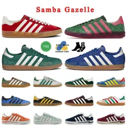 Luxe G AD Gazelle Men Women Casual Shoes OG Designer Sneakers Blue Green Red Pink Velvet White Suede Beige Brown Ebony Canvas Multicolor Outdoor Shoe Metallic Gold Trainers