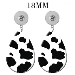 Dangle Earrings MOM Girls Sunflower 12mm 18mm Snap Button Drop Acrylic Eardrop Ear Stud DIY Jewelry V1640