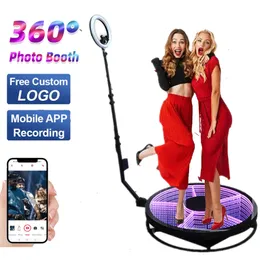 360 Photo Booth Rotacja maszyny selfie Automatyczna kabina wideo Spin 360 z logo oprogramowania Dostosowywanie na imprezy ślubne Partys