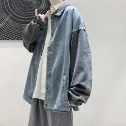 メンズジャケットデニム韓国のルーズ学生トレンドカジュアルトップトップの汎用ホンスタイルメンズアンドウィメンズファッションチャクタホンブルストリート