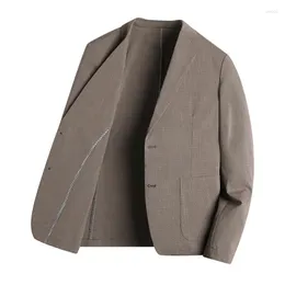 Herrenanzüge Korea Mode Blazer 2023 Herren Braun Lange Ärmel Frühling Herbst Strickjacke Anzug Übergröße 4XL