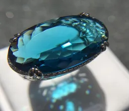 WholeNew bijoux plaqués argent pour bagues en pierres précieuses bleu clair des parties européennes et américaines4935058