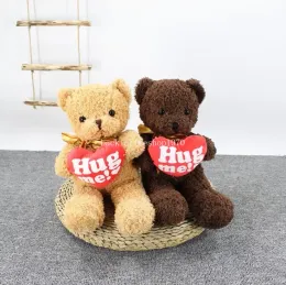 30 cm grande marrone orsacchiotto peluche che abbraccia orso regalo di compleanno bambola di stoffa simpatico orsetto bambola fidanzata San Valentino bambini bambini festa di compleanno regalo