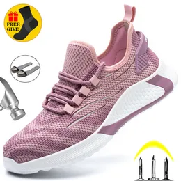 Safety Shoes Sepatu Keselamatan Wanita Ujung Besi Sneakers Kerja Pria Bot Ringan Tidak Bisa Dihancurkan Uniseks 230517