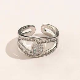 Кольца T GG Кольца-кольца Высочайшее качество Классические кольца с буквами для мужчин Женские модные дизайнерские экстравагантные брендовые геометрические буквы Античное серебро