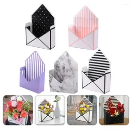 Gift Wrap 5 Pcs Paper Boxes Flower Bouquet Rose Box Florist Envelopes